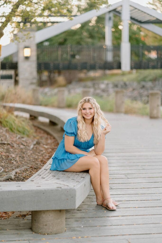 Kalea dancing in the street, capturing a fun and carefree moment in downtown Milwaukee.
